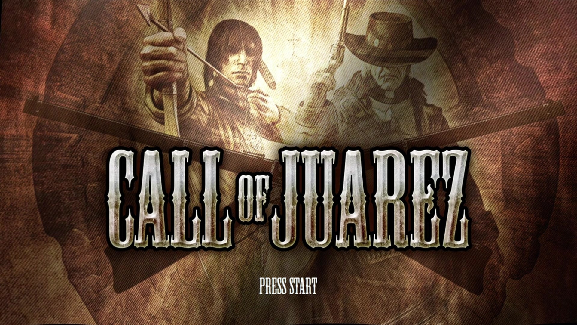 Call of Juarez title screen for Xbox 360